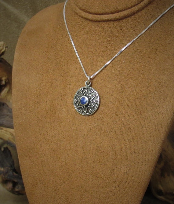 Sterling Silver and Lapis Necklace - image 2