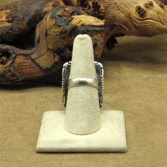 Rectangular Sterling Silver Reconstituted Turquoi… - image 4