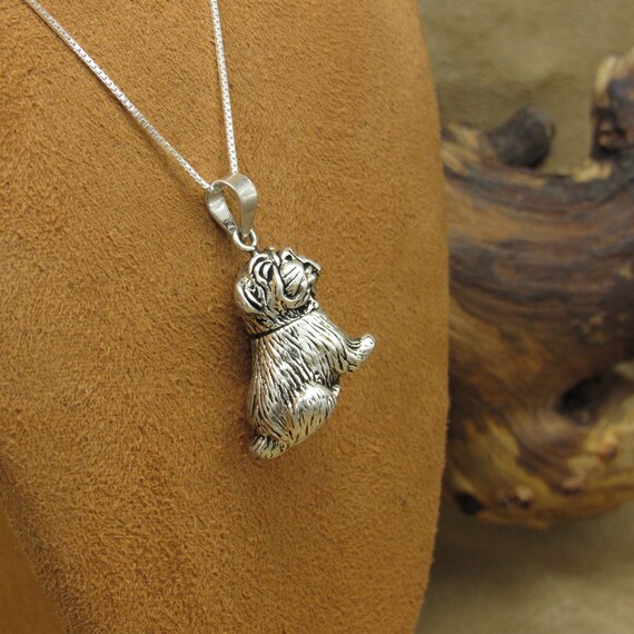 Sterling Silver Whimsical Dog with Moving Body Ne… - image 3