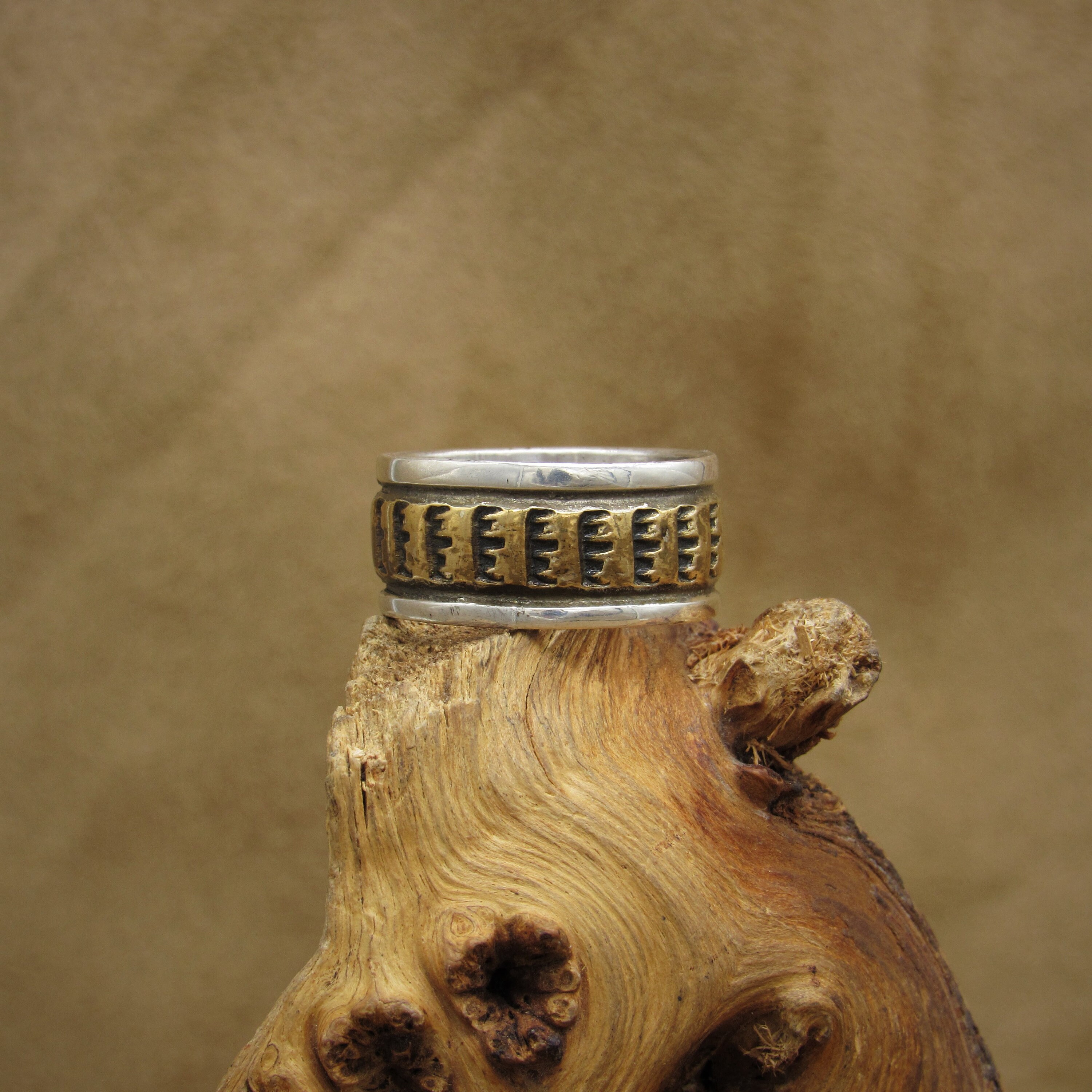NAVAJO DARIN BILL sterling silver925 指輪 Native American Navajo Darin Bill Sterling Silver and Gold