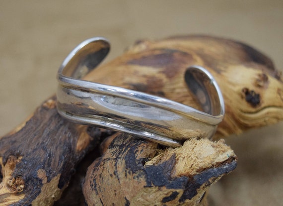 Wavy Sterling Silver Cuff Bracelet - image 1