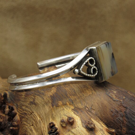 Sterling Silver and Rectangular Montana Agate Cuf… - image 2