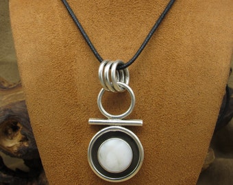 Sterling Silver and Mother of Pearl Necklace
