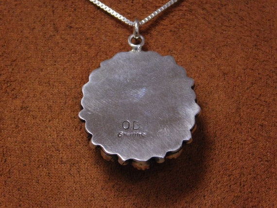 Vintage Sterling Silver Multi Stone Necklace - image 3