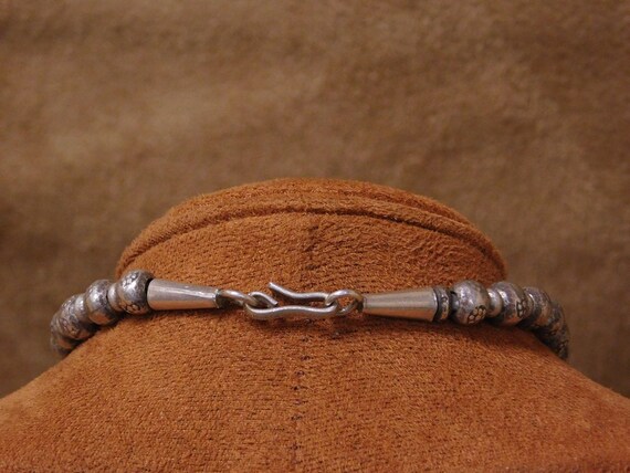 Vintage Sterling Silver Beaded Necklace - image 3