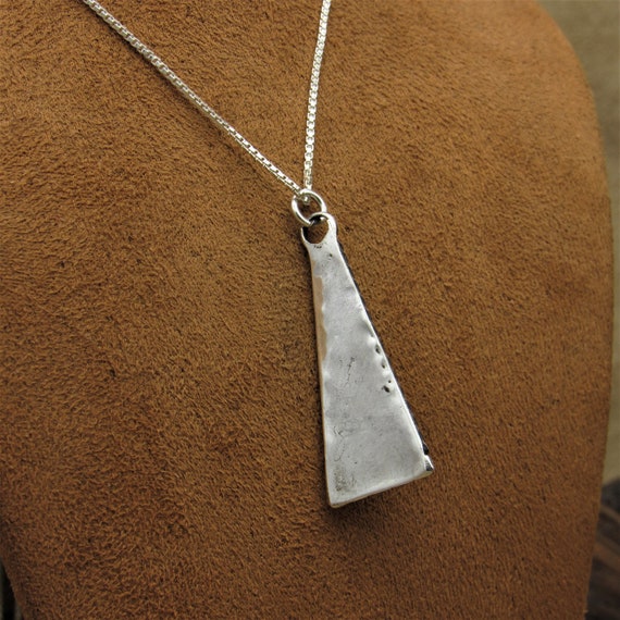 Sterling Silver Southwest Inlaid Pendant Necklace - image 5