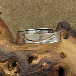 Sterling Silver Cuff Bracelet with Cut Out Design image 3