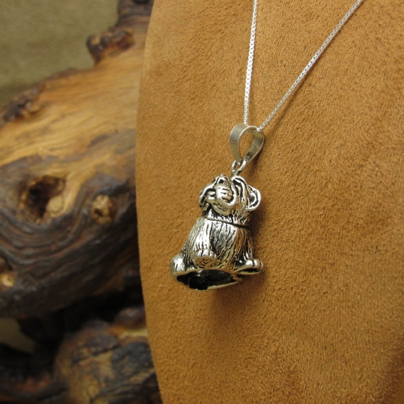 Sterling Silver Whimsical Dog with Moving Body Ne… - image 4