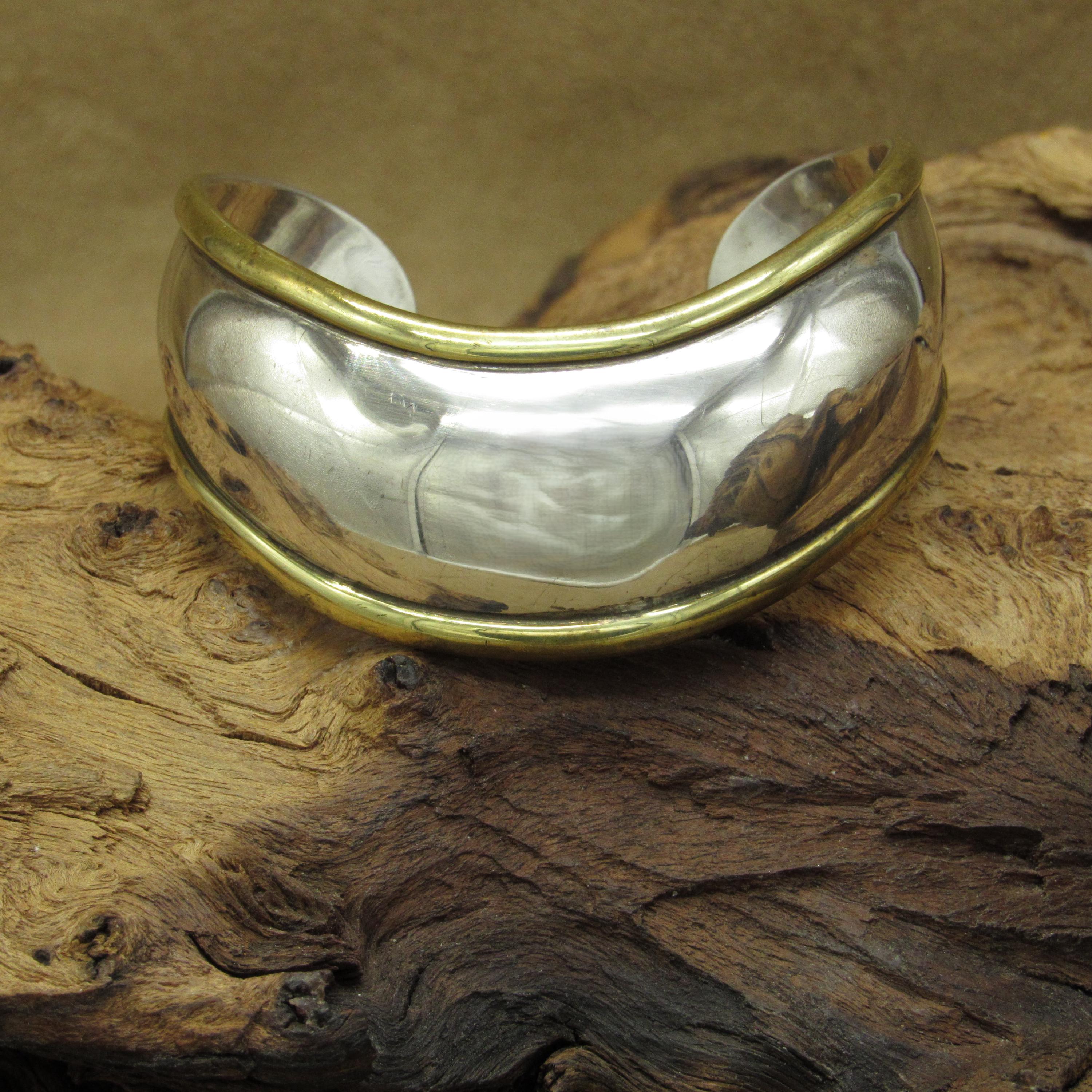 Taxco Brass and Silver Bracelet - Etsy