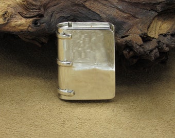 Vintage Sterling Silver Made in Mexico Book Style Pill Box