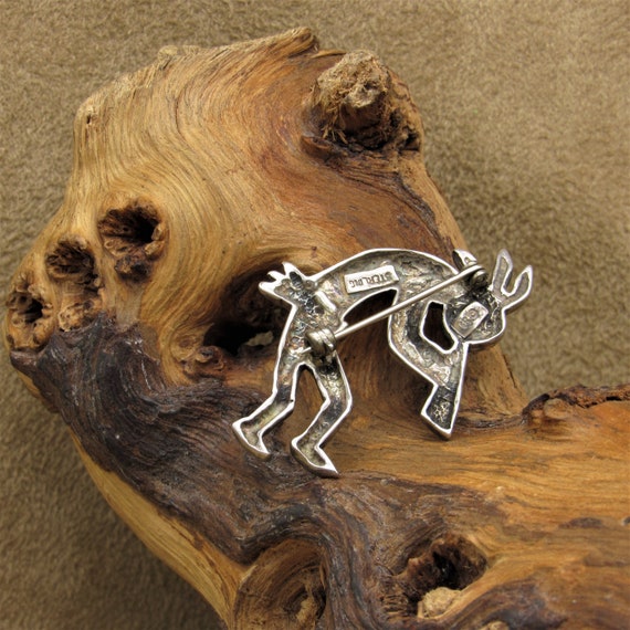 Southwest Sterling Silver Kokopelli Pin - image 4