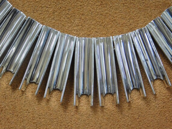 Sterling Silver Graduated Rectangle Link Collar N… - image 3