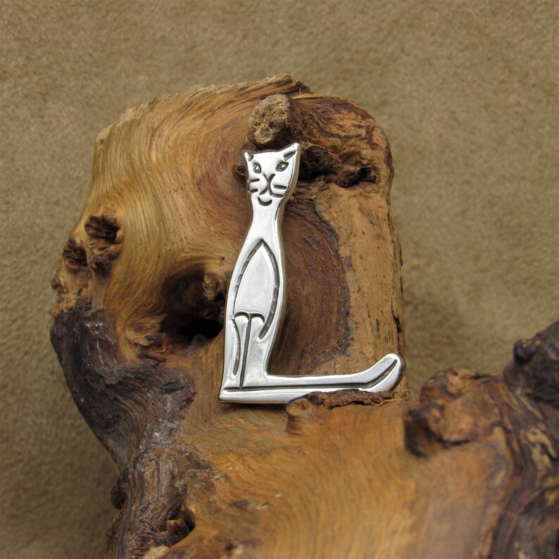 Sterling Silver Cat Pin from Mexico