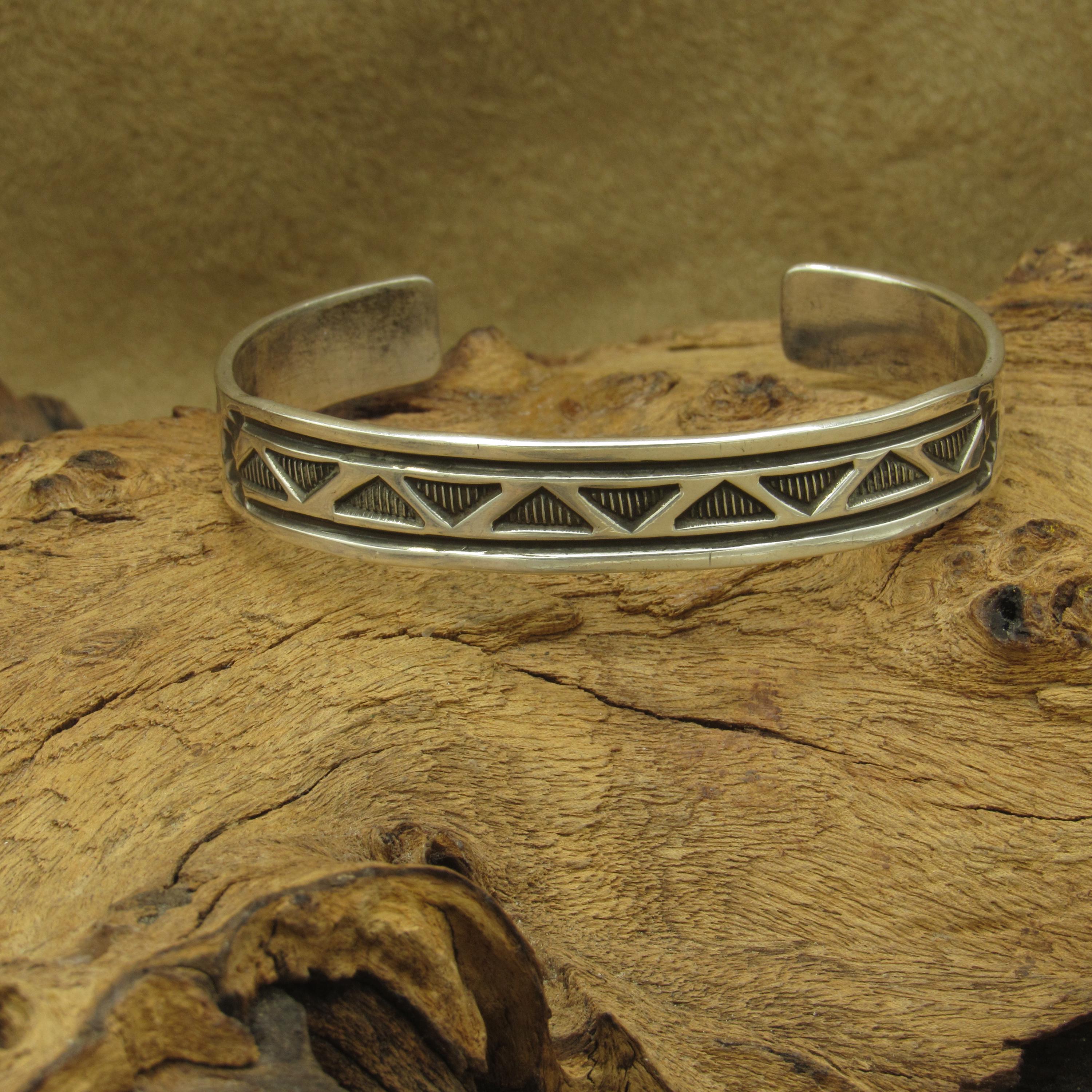 Sterling Silver Navajo Cuff Bracelet by Ken and Mary Bill - Etsy
