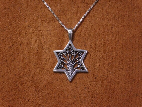Vintage Sterling Silver Star Necklace - image 3