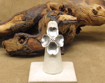 Vintage Sterling Silver Floral Adjustable Ring