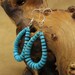Graduated Turquoise Heshi Loop Wire Dangle Earrings - Etsy