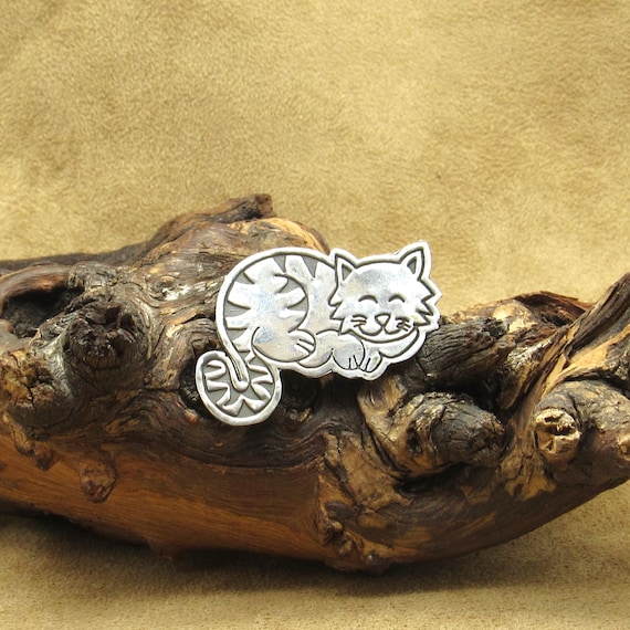 Sterling Silver EFS Cat Pin from Mexico