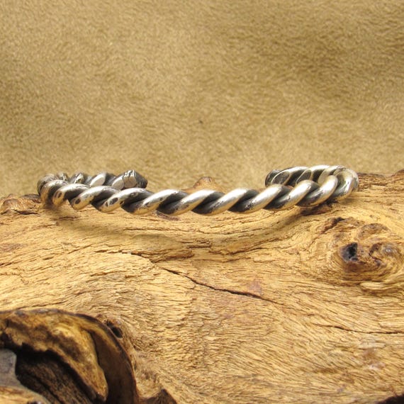 Rustic Sterling Silver Twisted Cuff