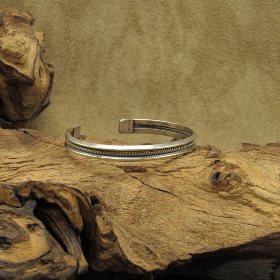 Classically Simple Sterling Silver Three-Wire Cuf… - image 3