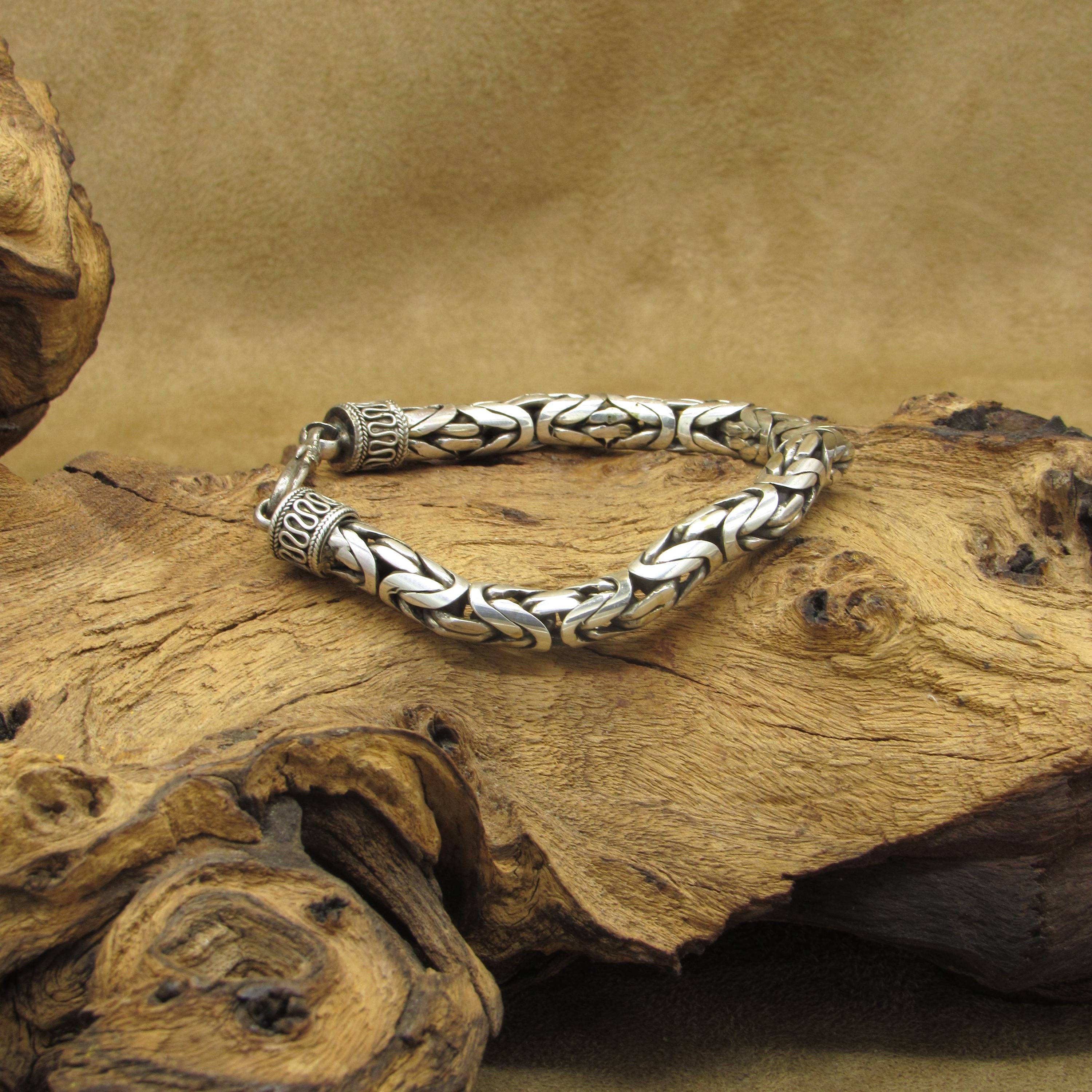 Intricate Sterling Silver Byzantine Chain Bracelet - Etsy