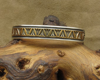 Southwestern Sterling Silver 1/20 12K GF Cuff Bracelet by J. W.