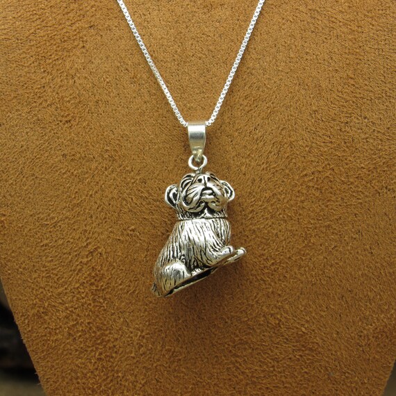 Sterling Silver Whimsical Dog with Moving Body Ne… - image 2