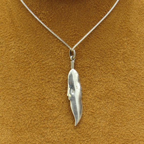 Vintage Sterling Silver Feather Necklace - image 5