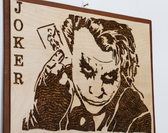 The Batman Who Laughs Pyrography Art Plaque Batman Joker Hand Burnt ...