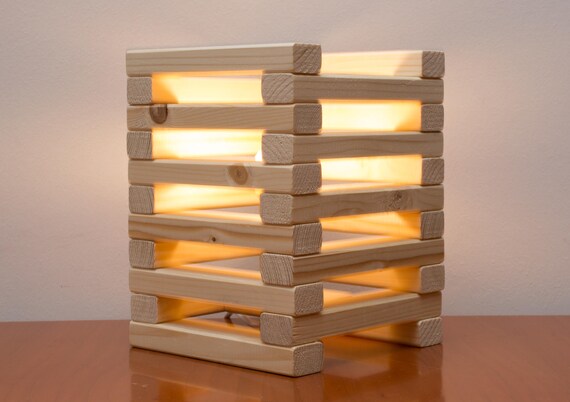 wooden bedside lamp