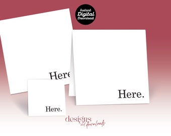 Printable Sarcastic Card with Matching Gift Tag & Envelope Combo - "Here"