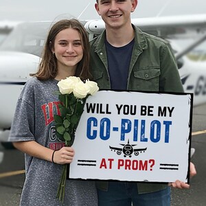 Pilot Prom Proposal Sign, Will You Be My Co-PIlot at PROM Poster, PROM 2025, Prom Ask, Plane Promposal, Helicopter, Flight Prom, Printable
