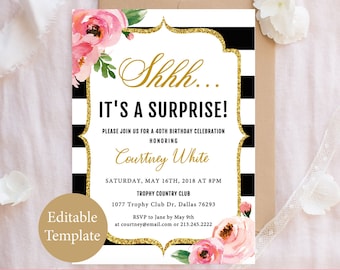 birthday invitation template etsy birthday invitation templates for adults