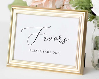 Wedding Favor Sign Printable, Favors Table Sign, Rustic Wedding Signs Printable, Please Take One Sign, Elegant Wedding Sign, Favor Sign