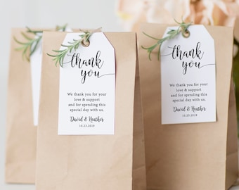 Wedding Thank You Tags, Rustic Wedding Favor Tags, Printable Favor Tags, Wedding Gift Tags, Wedding Tag Template, Welcome Tag