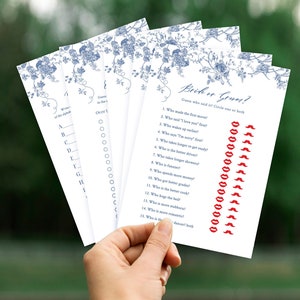 Pacote de jogos de chá de panela floral azul-poeira vitoriano, cartas de jogo de chá de panela francês vintage, azul-poeira, toile, chinoiserie, editável