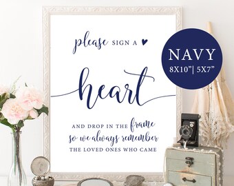 8x10 chalkboard Guestbook please sign a heart INSTANT DOWNLOAD PRINTABLE blue malibu blue pink