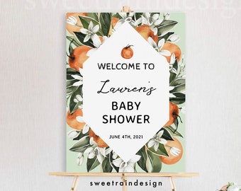 A Little Cutie Is On The Way Baby Shower Signs, Cutie Welcome Sign Template, Little Cutie Baby Shower Decor, Clementine Baby Shower DIY