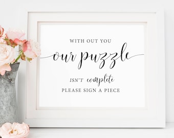 Wedding Puzzle Sign, Guest Book Puzzle, Jigsaw Puzzle Guest Book Sign, Unique Guestbook Sign, Puzzle Wedding Sign, Guest Puzzle Sign