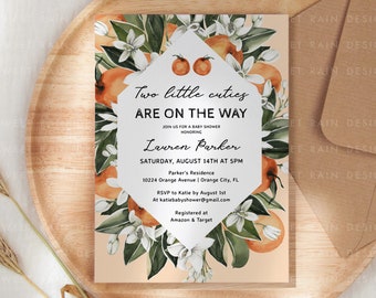 Due carini inviti per baby shower, due piccoli carini sono in arrivo Baby shower, inviti per baby shower gemelli, piccoli carini, inviti per baby shower gemelli