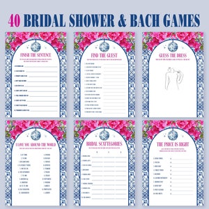 Pacote de jogos de chá de panela com tema Mamma Mia editável, jogo de despedida de solteira da rainha dançante, cartas de jogo de despedida de solteira disco, Mediterrâneo