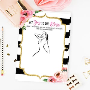 Guess the Dress, Say Yes To The Dress, Bridal Guess Game, Kate Bridal Shower, Bridal Shower Games, Wedding Dress Game, Wedding Shower Games