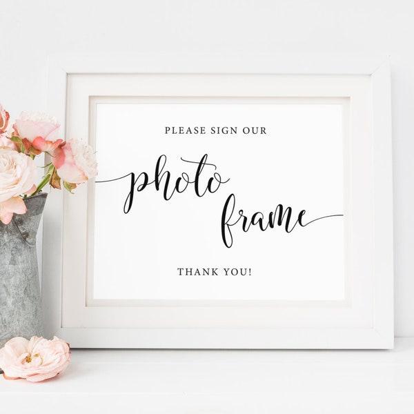 Please Sign Our Photo Frame Sign, Memory Frame Sign, Guest Book Sign, Sign Our Guest Frame, Reception Signs, Photo Frame Signage, Minimalist