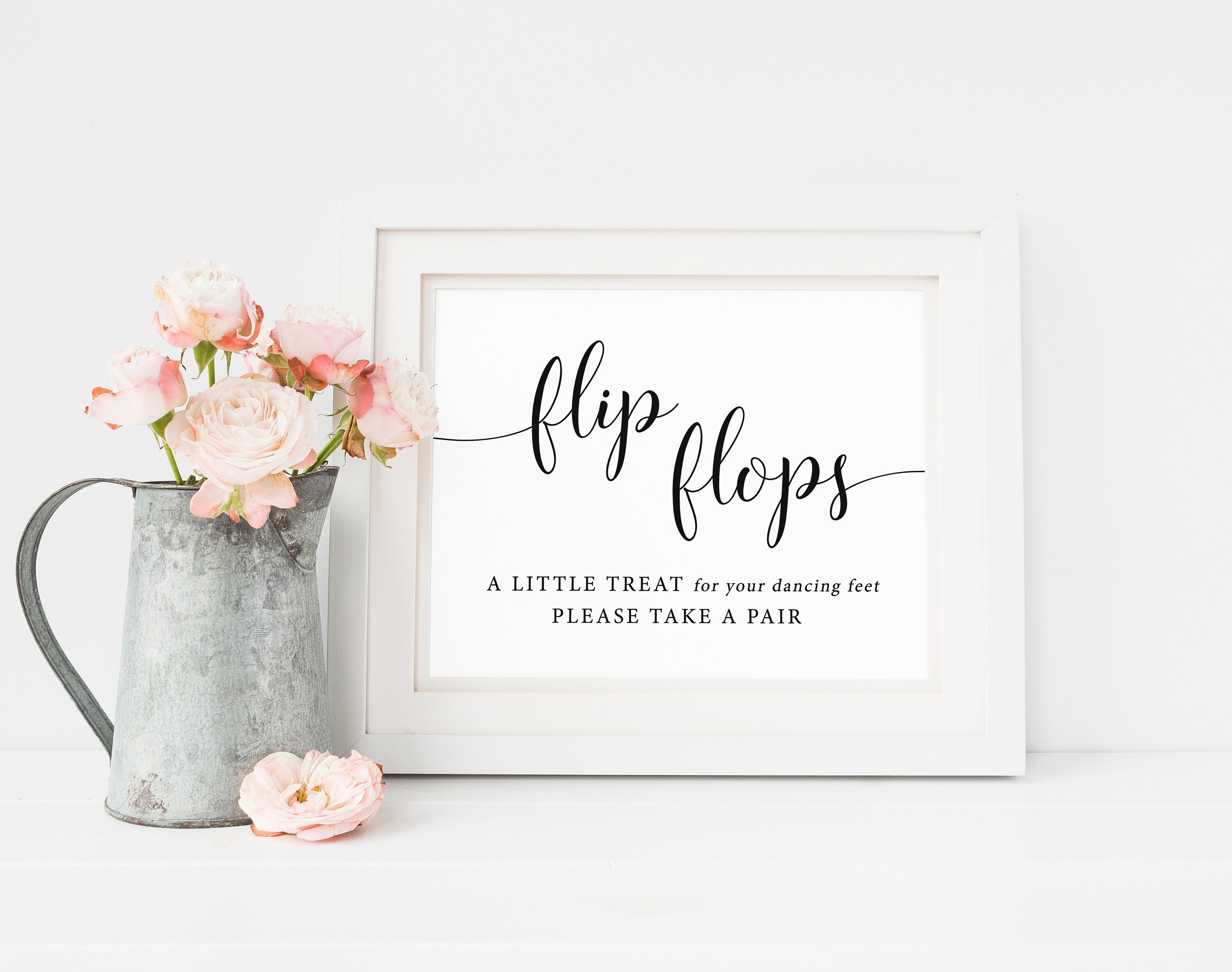 Flip Flop Schild zur Hochzeit Flip Flops Druckbares Schild Etsy