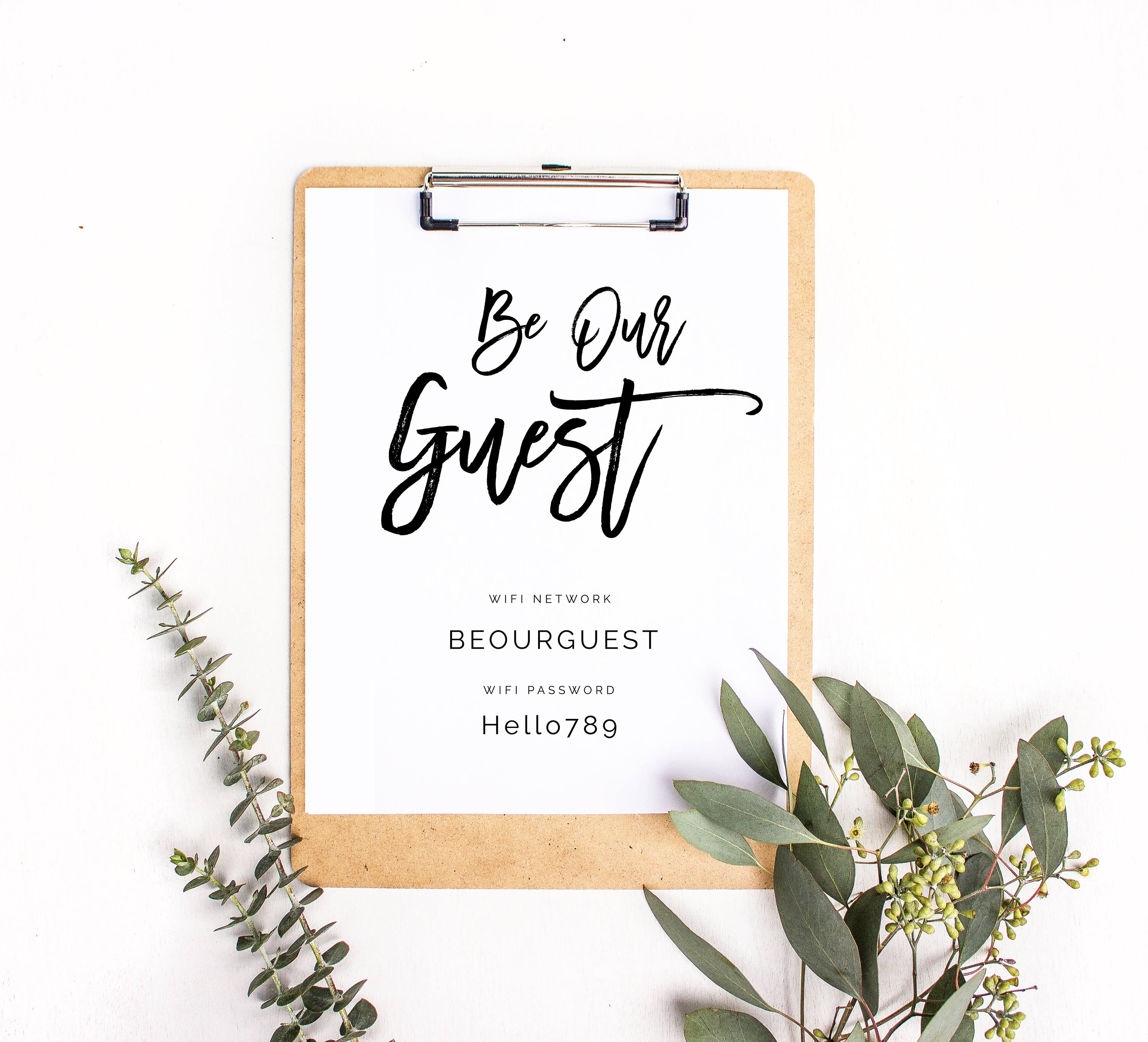 Wifi Sign Printable Wifi Password Sign Be Our Guest Wifi Etsy