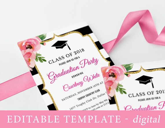 kate graduation party invitation
