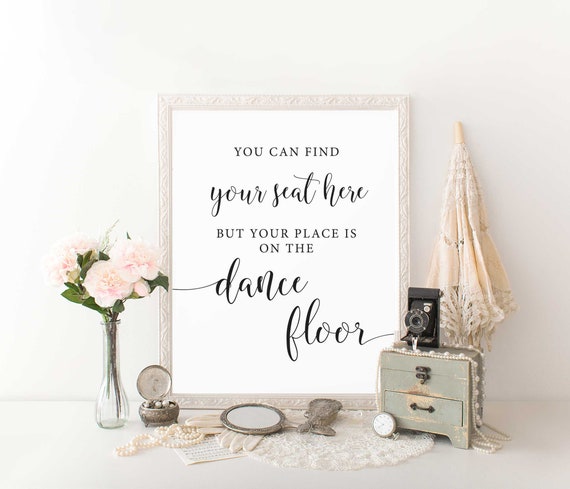 Wedding Dance Floor Sign Rustic Wedding Printable Wedding Dance