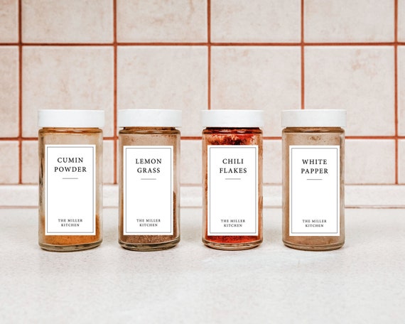 Custom Spice & Jar Labels