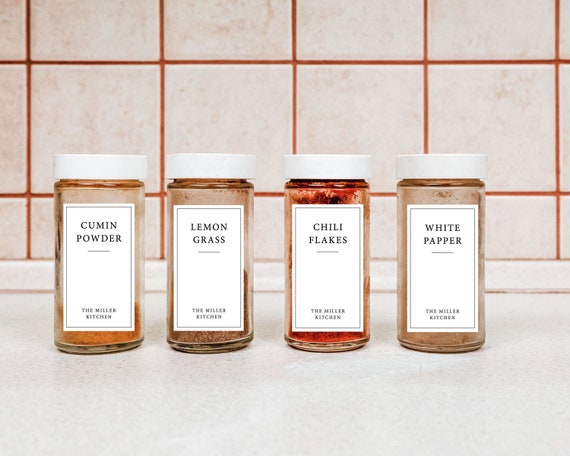 Labeling spice jars