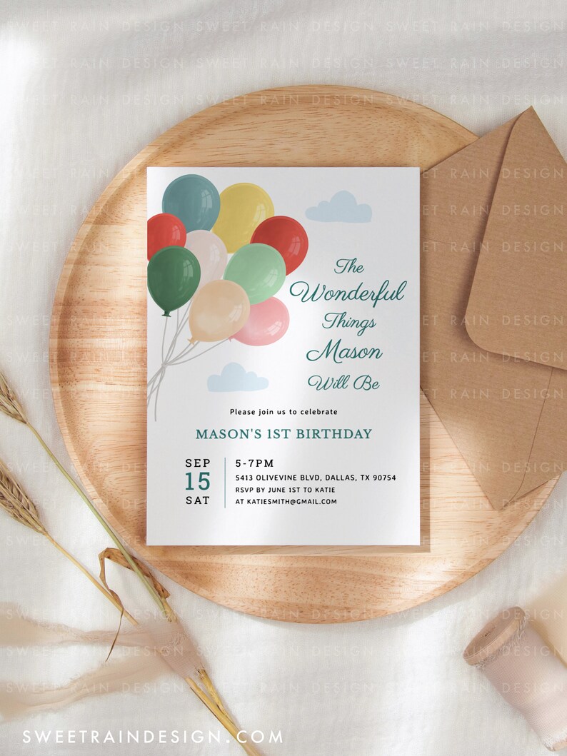 The Wonderful Things You Will Be Theme 1st Birthday Party - Etsy